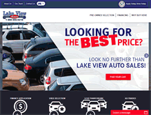 Tablet Screenshot of lakeviewautosales.ca